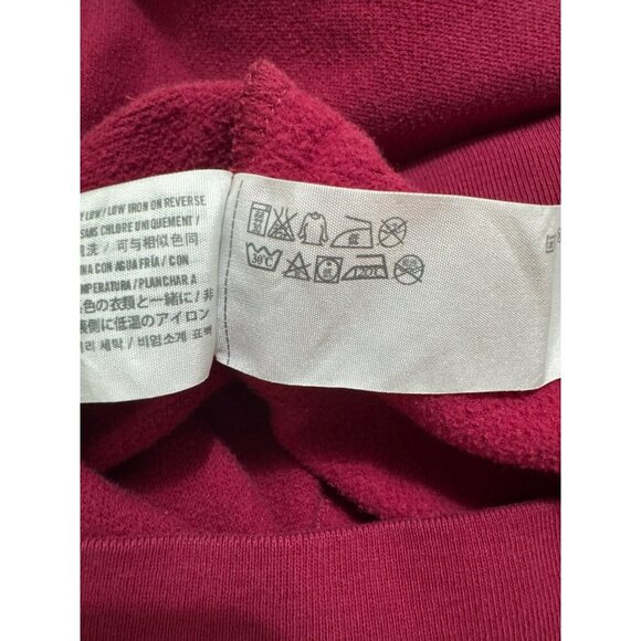 Abercrombie & Fitch Maroon Red Graphic Sweatshirt Ninety Two Womens Size M FLAWS - Picture 14 of 15